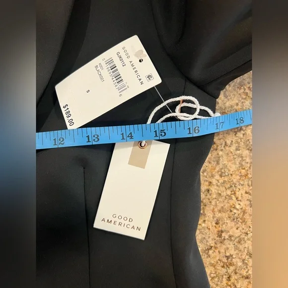 Good American Scuba Tailored Black Blazer Jacket NWT Size Small $189 GJK0112 - Picture 8 of 11